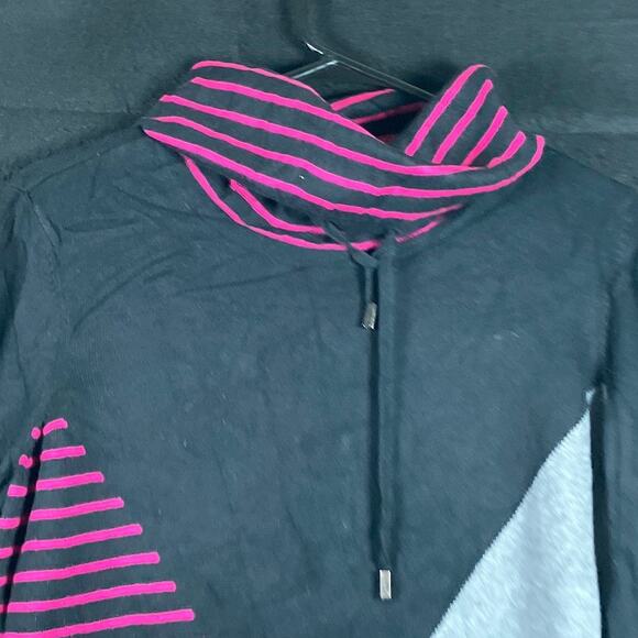 Zenergy by Chicos Womens Sweater Multicolored Cowl Neck Cashmere Blend 2 (L) - Picture 2 of 10